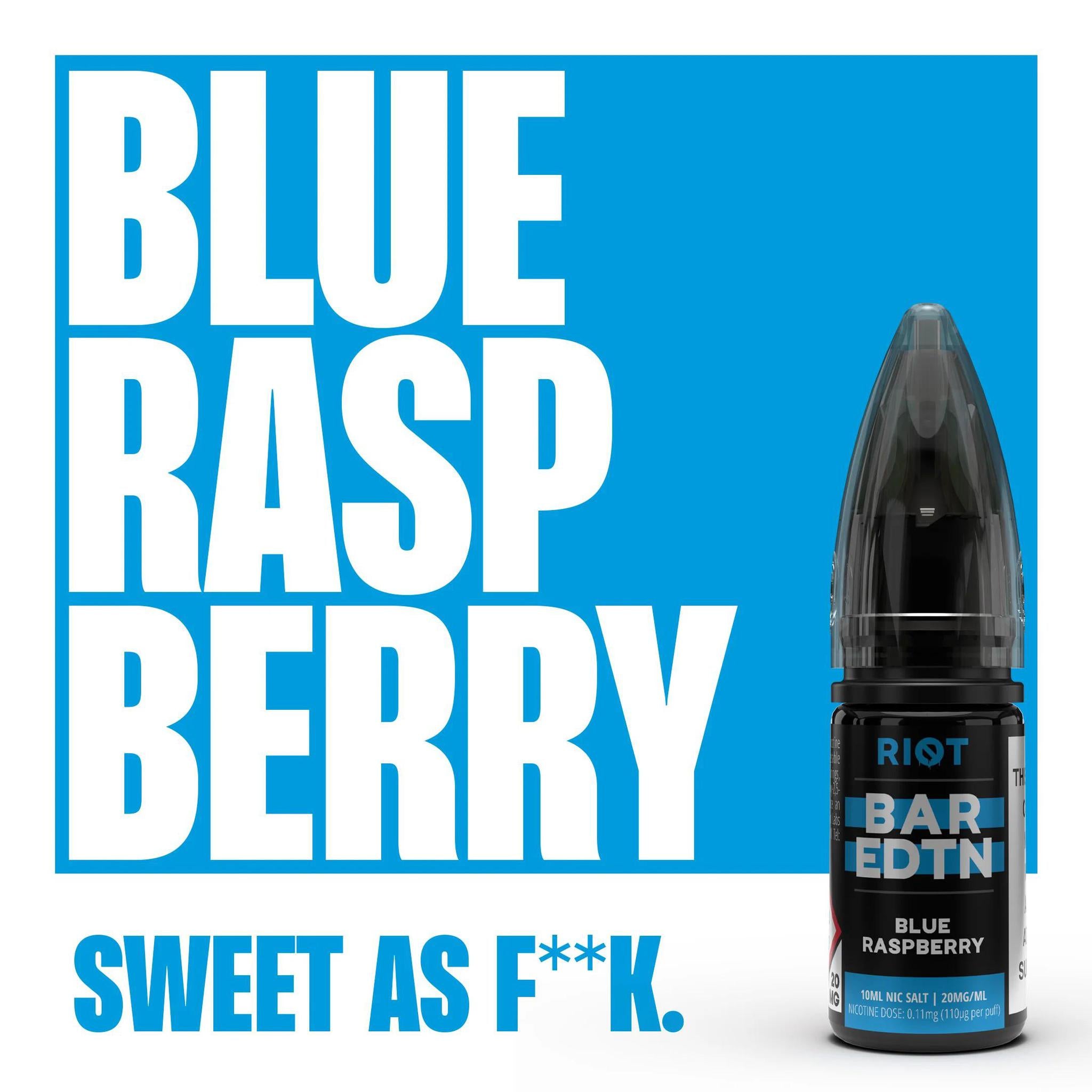 RIOT Bar EDTN - Blue Raspberry 10ml E-Liquid - The British Vape Company